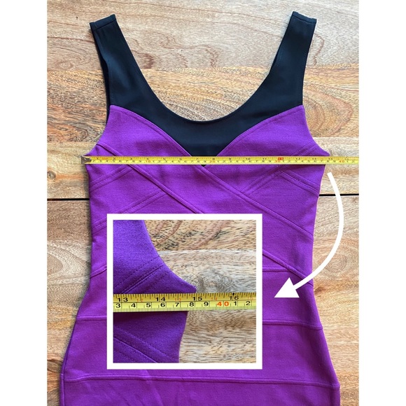 Express Purple & Mesh Bandage Bodycon Dress - Picture 4 of 8